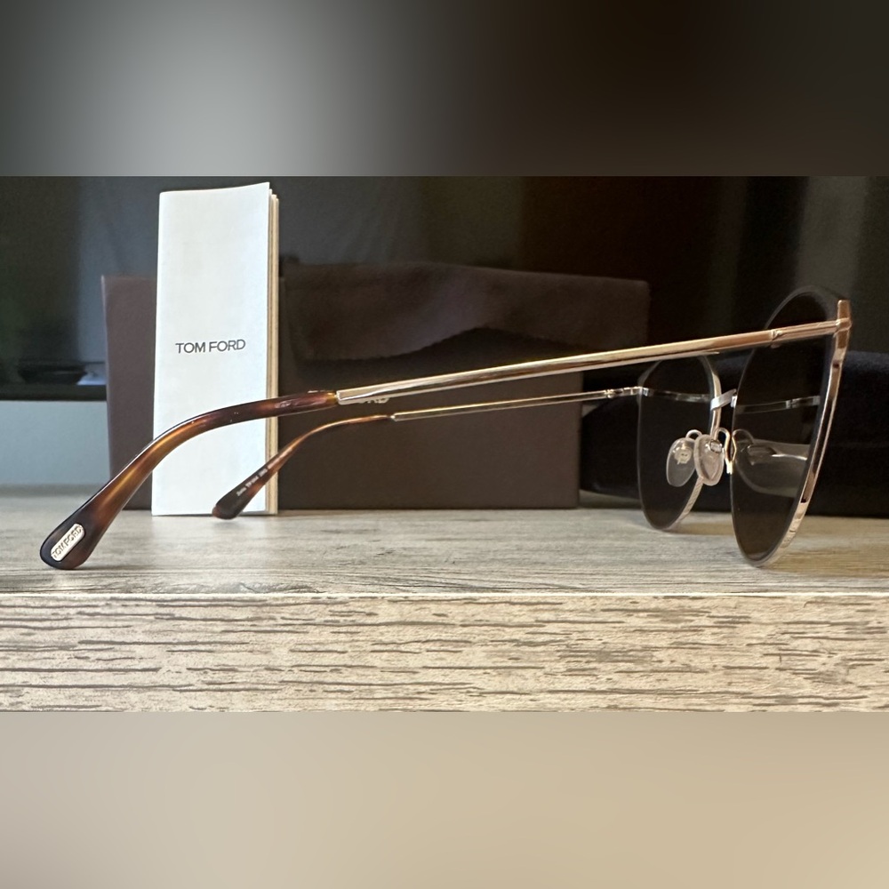 NIB Tom Ford Zeila Sunglasses Rose Gold - Picture 3 of 7